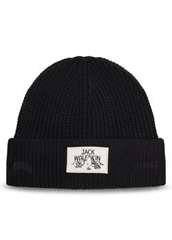 Czapka Jack Wolfskin Badge A61610 Czarny ze sklepu eobuwie.pl w kategorii Czapki zimowe męskie - zdjęcie 185488719