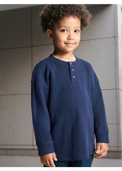 Sinsay - Koszulka z długimi rękawami - granatowy ze sklepu Sinsay w kategorii T-shirty chłopięce - zdjęcie 185493848
