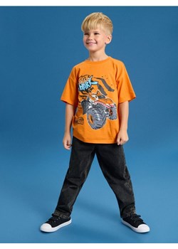 Sinsay - Bawełniana koszulka z nadrukiem Hot Wheels - pomarańczowy ze sklepu Sinsay w kategorii T-shirty chłopięce - zdjęcie 185493858
