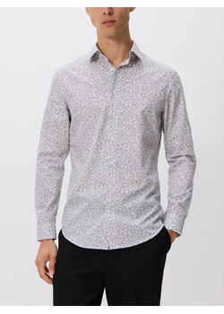 Reserved - Koszula slim fit w drobny wzór - brązowy ze sklepu Reserved w kategorii Koszule męskie - zdjęcie 185496269