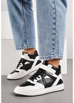 Czarno-Białe Sneakersy za Kostkę Olivarre ze sklepu born2be.pl w kategorii Buty sportowe damskie - zdjęcie 185499389