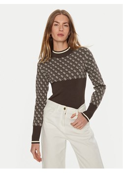 Guess Sweter Lise W3BR81 Z37K0 Brązowy Regular Fit ze sklepu MODIVO w kategorii Swetry damskie - zdjęcie 185499587