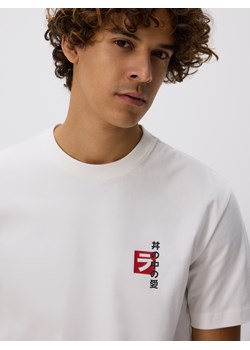 Reserved - T-shirt comfort z nadrukiem - biały ze sklepu Reserved w kategorii T-shirty męskie - zdjęcie 185499906