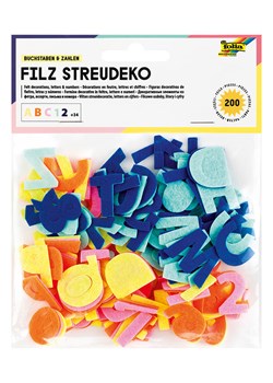 folia PAPER Filcowe ozdoby &quot;Letters &amp; Numbers&quot; w różnych kolorach - 5+ ze sklepu Limango Polska w kategorii Zabawki - zdjęcie 185502787