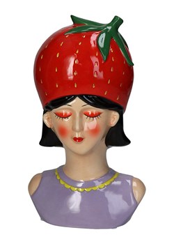 Kersten Wazon &quot;Lady Strawberry&quot; w kolorze czerwonym ze wzorem - 15 x 13 x 25 cm ze sklepu Limango Polska w kategorii Wazony - zdjęcie 185503015