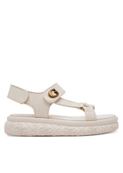 Sandały Guess FLJLAN ELE03 Écru ze sklepu eobuwie.pl w kategorii Sandały damskie - zdjęcie 185505208