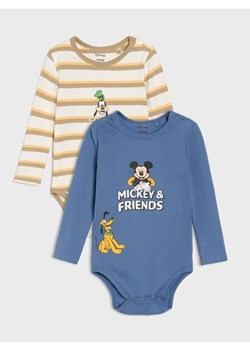 Sinsay - Body 2 pack Mickey Mouse - mid blue - id: 803EM-52X - marki Sinsay - 185506607 Sinsay - Body 2 pack Mickey Mouse - mid blue ze sklepu Sinsay w kategorii Body niemowlęce - zdjęcie 185506607