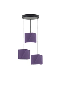 Fioletowa 3 punktowa lampa wisząca kaskadowa MAJORKA na okrągłej podsufitce ze sklepu Lysne w kategorii Lampy dziecięce - zdjęcie 185506768