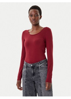 ONLY Bluzka Live Love 15204712 Bordowy Stretch Fit ze sklepu MODIVO w kategorii Bluzki damskie - zdjęcie 185507545