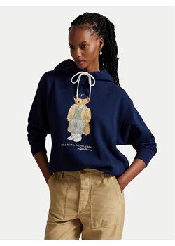 Polo Ralph Lauren Bluza 211971757001 Granatowy Relaxed Fit ze sklepu MODIVO w kategorii Bluzy damskie - zdjęcie 185507597