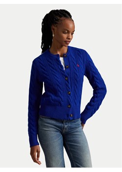 Polo Ralph Lauren Kardigan 211972104010 Niebieski Slim Fit ze sklepu MODIVO w kategorii Swetry damskie - zdjęcie 185510407