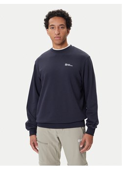 Jack Wolfskin Bluza Essential A63843 Granatowy Regular Fit ze sklepu MODIVO w kategorii Bluzy męskie - zdjęcie 185510628