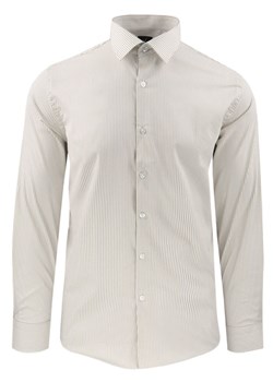 Elegancka Koszula, Wygodny Krój - Victorio - Beżowy Prążek KSDWVCTO804CL ze sklepu JegoSzafa.pl w kategorii Koszule męskie - zdjęcie 185512068