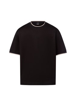 BOSS Koszulka męska - Tames Mężczyźni Bawełna czarny jednolity ze sklepu vangraaf w kategorii T-shirty męskie - zdjęcie 185512437