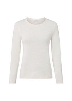 Marie Lund Damski sweter z czystego kaszmiru Kobiety drobna dzianina écru jednolity ze sklepu vangraaf w kategorii Swetry damskie - zdjęcie 185512439