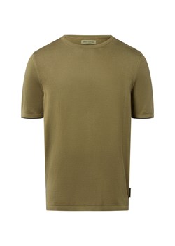 Marc O'Polo Męska koszula z cienkiej dzianiny Mężczyźni Bawełna oliwkowy jednolity ze sklepu vangraaf w kategorii T-shirty męskie - zdjęcie 185512468