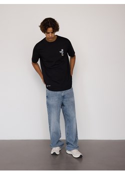 Reserved - T-shirt regular z nadrukiem - czarny ze sklepu Reserved w kategorii T-shirty męskie - zdjęcie 185512788