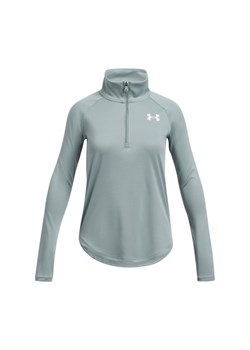 Dziewczęca bluza treningowa nierozpinana bez kaptura Under Armour Tech Graphic 1/2 Zip - zielona ze sklepu Sportstylestory.com w kategorii Bluzy dziewczęce - zdjęcie 185514917