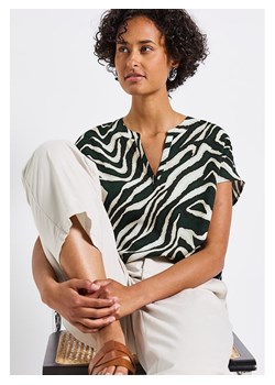 Street One Bluzka w kolorze czarno-biało-zielonym ze sklepu Limango Polska w kategorii Bluzki damskie - zdjęcie 185516057