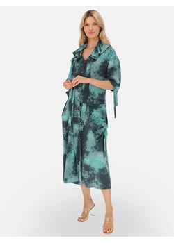Sukienka koszulowa w zielono-czarny wzór tie-dye EyeForFashion ze sklepu Eye For Fashion w kategorii Sukienki - zdjęcie 185516139