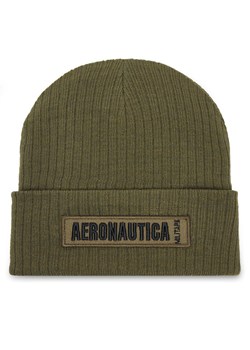 Czapka Aeronautica Militare 252CU0081UL00449 Zielony ze sklepu eobuwie.pl w kategorii Czapki zimowe męskie - zdjęcie 185516658