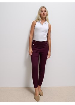 Mohito - Bordowe spodnie skinny - kasztanowy ze sklepu Mohito w kategorii Spodnie damskie - zdjęcie 185517965