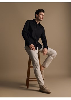 Reserved - Bawełniana koszula slim fit - czarny ze sklepu Reserved w kategorii Koszule męskie - zdjęcie 185518285