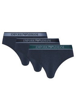 Emporio Armani Underwear Komplet 3 par slipów EM000258 AF10779 MB254 Granatowy ze sklepu MODIVO w kategorii Majtki męskie - zdjęcie 185519558
