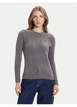 Polo Ralph Lauren Sweter 211971865501 Szary Slim Fit ze sklepu MODIVO w kategorii Swetry damskie - zdjęcie 185521636