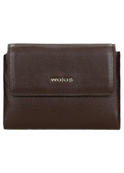 Wojas Czekoladowy Portfel Damski Ze Skóry Naturalnej ze sklepu Wojas w kategorii Portfele damskie - zdjęcie 185522909