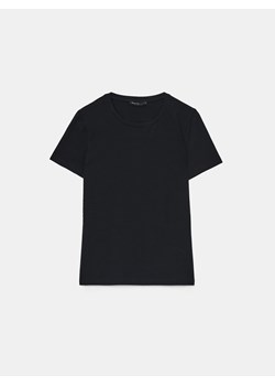 Mohito - Czarny t-shirt z bawełny - czarny ze sklepu Mohito w kategorii Bluzki damskie - zdjęcie 185523187