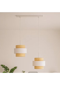 Podwójna lampa wisząca do kuchni z abażurami z rattanu MADERA BOHO ze sklepu Lysne w kategorii Lampy wiszące - zdjęcie 185523328