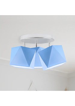Niebieska lampa sufitowa dla chłopca MINORKA 3 punktowa z regulowanymi abażurami ze sklepu Lysne w kategorii Lampy dziecięce - zdjęcie 185523527