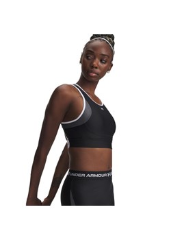 Damski biustonosz treningowy Under Armour UA Crossback Mid Open Back - czarny ze sklepu Sportstylestory.com w kategorii Biustonosze - zdjęcie 185524655