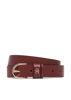 Pasek Damski Tommy Hilfiger Essential Effortless 2.5 Go AW0AW16836 Bordowy ze sklepu eobuwie.pl w kategorii Paski damskie - zdjęcie 185525396