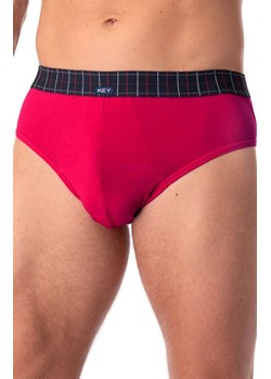 2-pack slipy męskie z kraciastą gumą MPP 408, Kolor granatowo-czerwony, Rozmiar M, Key ze sklepu Intymna w kategorii Majtki męskie - zdjęcie 185526278