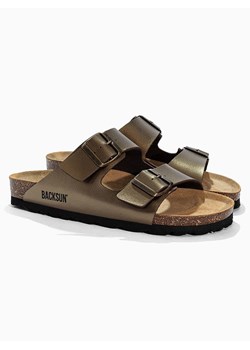 BACKSUN Klapki &quot;Bali&quot; w kolorze złotym ze sklepu Limango Polska w kategorii Klapki damskie - zdjęcie 185530439
