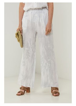 Rodier Lin Lniane spodnie w kolorze białym ze sklepu Limango Polska w kategorii Spodnie damskie - zdjęcie 185530917