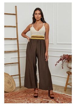 La Compagnie Du Lin Kombinezon w kolorze kremowo-brązowym ze sklepu Limango Polska w kategorii Kombinezony damskie - zdjęcie 185531017