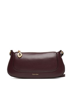 Torebka Calvin Klein Hardware Zip Crossbody LV04F1046G Bordowy ze sklepu eobuwie.pl w kategorii Listonoszki - zdjęcie 185532239