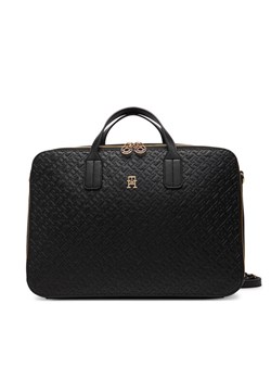 Tommy Hilfiger Torba na laptopa Th Icon Laptop Bag Mono AW0AW18003 Czarny ze sklepu MODIVO w kategorii Torby na laptopa - zdjęcie 185533165