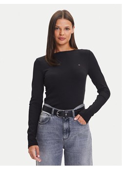 Tommy Hilfiger Bluzka WW0WW47309 Czarny Slim Fit ze sklepu MODIVO w kategorii Bluzki damskie - zdjęcie 185533346