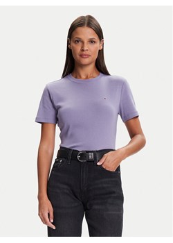 Tommy Hilfiger T-Shirt New Cody WW0WW40587 Fioletowy Slim Fit ze sklepu MODIVO w kategorii Bluzki damskie - zdjęcie 185533359