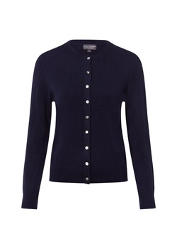 Franco Callegari Damski kardigan z czystego kaszmiru Kobiety Kaszmir granatowy jednolity ze sklepu vangraaf w kategorii Swetry damskie - zdjęcie 185534649