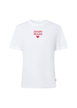 Joop Jeans Koszulka damska - Tymber Kobiety Bawełna biały jednolity ze sklepu vangraaf w kategorii Bluzki damskie - zdjęcie 185534655