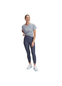 Damskie legginsy treningowe Under Armour Meridian Rib Ankle Leg - szare ze sklepu Sportstylestory.com w kategorii Spodnie damskie - zdjęcie 185537718
