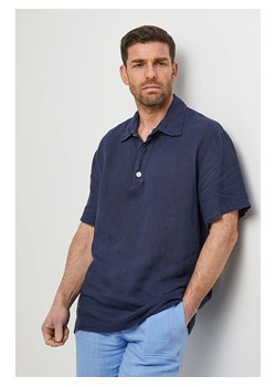 Rodier Lin Lniana koszulka polo w kolorze granatowym ze sklepu Limango Polska w kategorii T-shirty męskie - zdjęcie 185539077