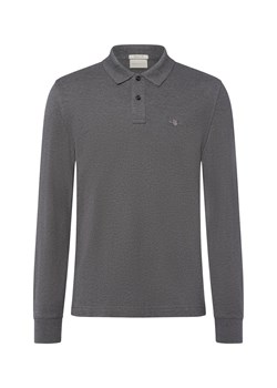 Gant Męska koszulka polo Mężczyźni Bawełna szary jednolity ze sklepu vangraaf w kategorii T-shirty męskie - zdjęcie 185540036
