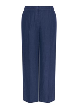 MOSS COPENHAGEN Lniane spodnie w kolorze granatowym ze sklepu Limango Polska w kategorii Spodnie damskie - zdjęcie 185545345