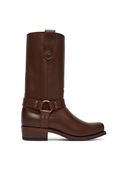 Oficerki Polo Ralph Lauren 818963404001 Brązowy ze sklepu eobuwie.pl w kategorii Kozaki damskie - zdjęcie 185547306
